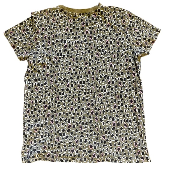 ATM Anthony Thomas Melillo Leopard Print Slub Cotton Crew Short Sleeve Tee Top - Picture 3 of 6